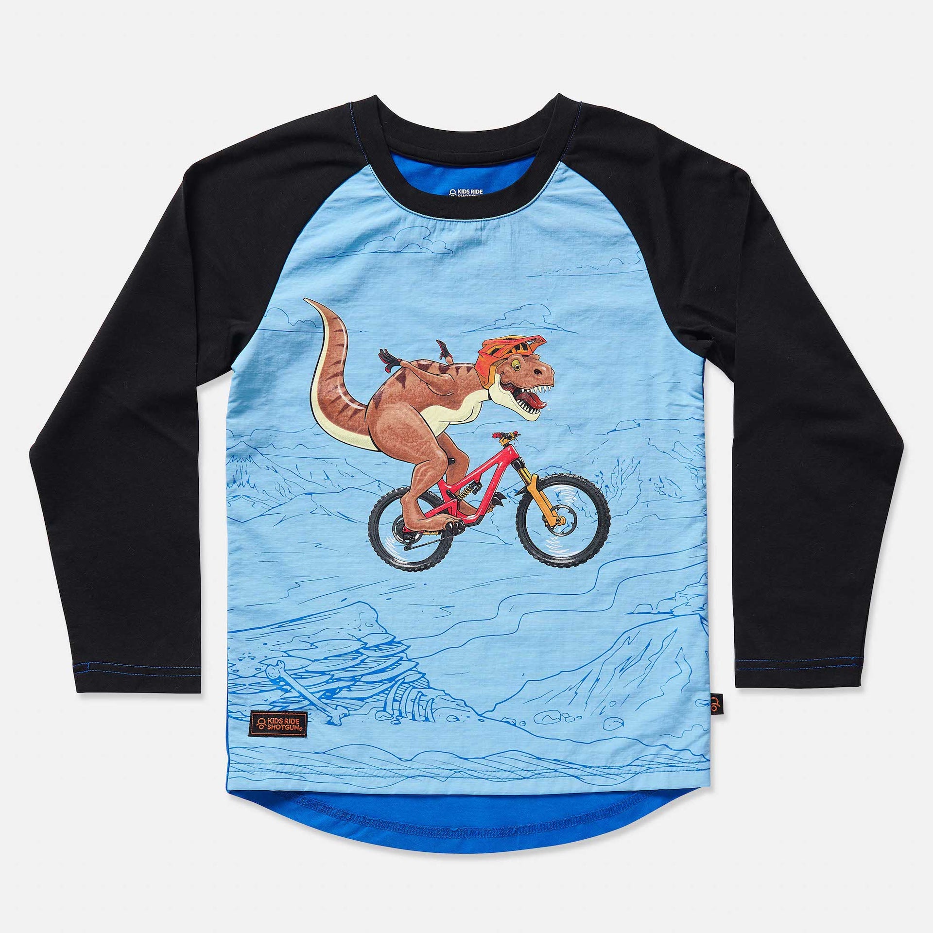 DIALLED DINO WINDPROOF KIDS MTB JERSEY – Kids Ride Shotgun NZ